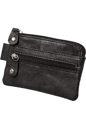 Alassio 42247 - Schlüsseletui aus Echt Leder, Schlüsseltasche mit 2 Schlüsselringen, zusätzliches Reißverschlussfach sowie 2 Einsteckfächer, Key Organizer in , Schlüsselmäppchen ca. 7,5 x 10 cm