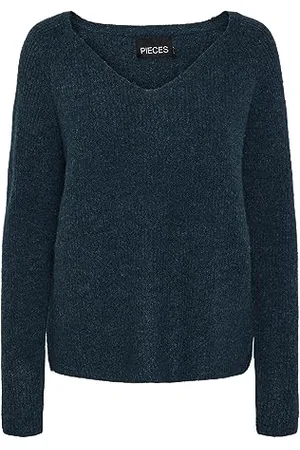 Pieces® Pcellen Ls V-Neck Knit Noos Bc