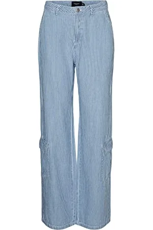 VERO MODA VMANE MR Loose Cargo Striped Jeans