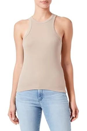 Champion Damen Legacy Icons Tonal Logo Polo W-Soft Cotton 1x1 Rib Crop Slim S/S Crewneck Tanktop, , X-Large