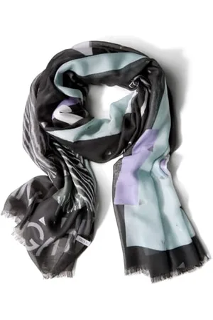 CECIL Damen B572645 TOS_Foil Print Scarf, Black, A