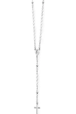 MUGLER Amen Halskette Uni CROBB4_0, Einheitsgröße, Silber, Diamant, Perlen