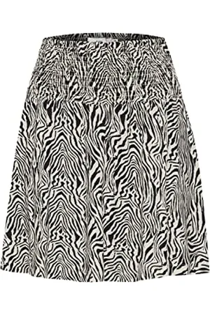 Ichi IHLISA SK7 Damen Rock kurzer Rock Minirock mit Allover-Print Regular-Fit, Größe:M, Farbe: