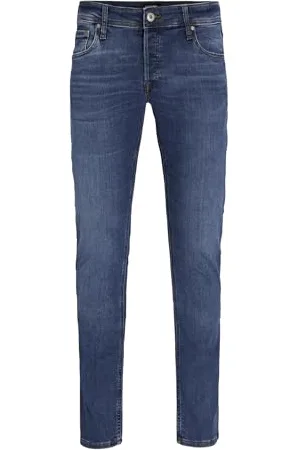 JACK & JONES Herren Slim Fit Jeans Glenn Skinny Tapered JJI Glenn ORIGINAL AM, Farben:Dunkelblau-2, Größe Jeans:31W / 30L