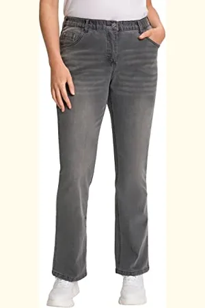 Ulla Popken Damen, große Größen, Bootcut-Jeans