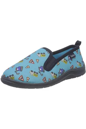 Playshoes Allover , Unisex-Kinder Niedrige Hausschuhe, Blau (blau 7), 18/19 EU (2/3 Child UK)
