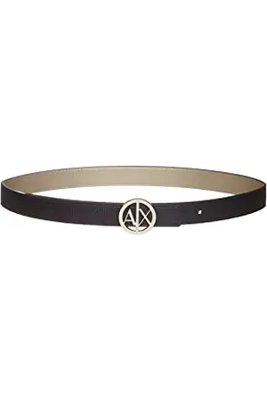 Armani Exchange Damen Bicolor, Logo Buckle Belt, , L