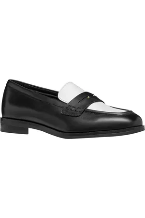 Geox Damen D CLORIDIE A Moccasin, Black/White, 39 EU