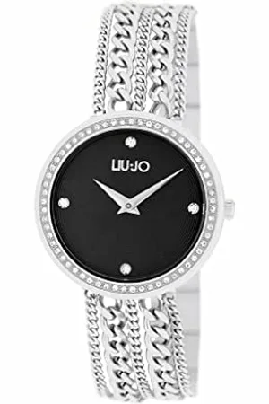 Liu Jo Jeans Damen Analog Quarz Uhr mit Edelstahl Armband TLJ1830