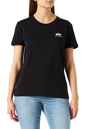 Alpha Industries Damen Basic T Small Logo Wmn T-Shirt, Black, Medium