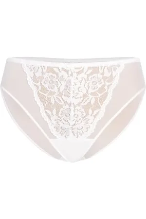 Teyli Slips Damen mit Spitzenbesatz - Damen Unterwäsche - Klassische Slip Damen L