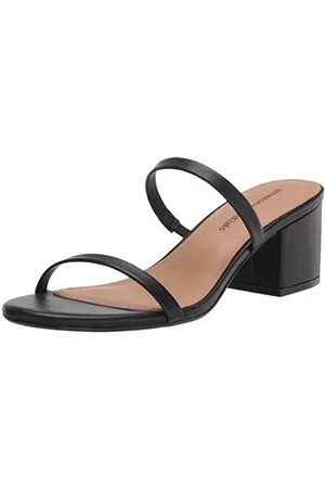 Amazon Damen Dünne Pantolette mit zwei Riemen und Absatz, , 38.5 EU