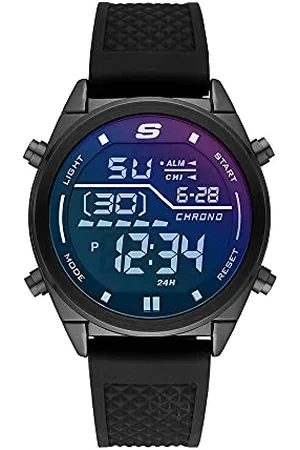 Skechers Herren Analog Quartz Uhr mit Silicone Armband SR5142