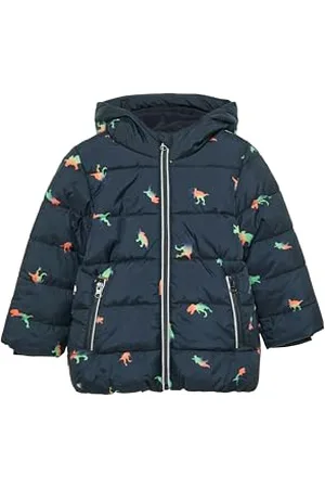 QS by s.Oliver Jungen 2151468 Steppjacke Mit Kapuze Und Allover Print, , 110 EU