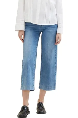TOM TAILOR Damen Culotte Jeans mit weitem Bein, , 34/28