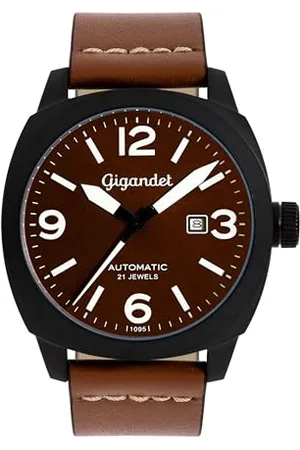 Gigandet Herren Analog Japanisches Automatikwerk Uhr mit Leder Armband 5VNAG9NE/001