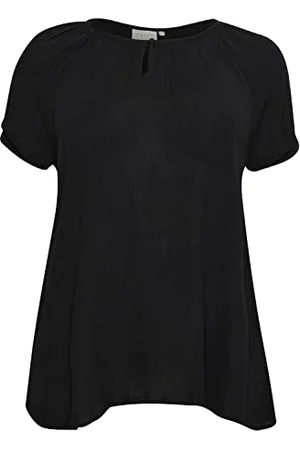 Kaffe Kurzarm-Bluse KCami Bluse Große Größen Damen Kurzarm Rundhals Plus Size Shirt 50