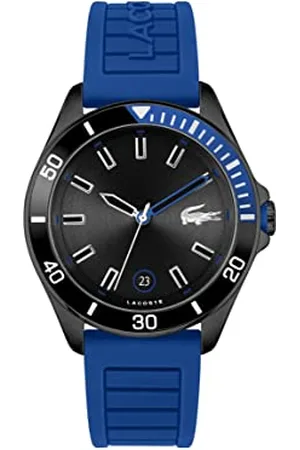 Lacoste Analog Quarzuhr für Herren Kollektion TIEBREAKER mit Blaues Silikonarmband - 2011262