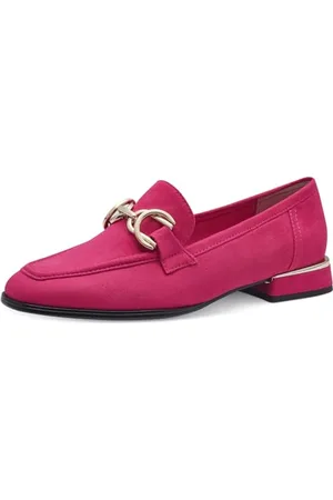 Marco Tozzi Damen Loafer mit Absatz Elegant Vegan, Rosa , 40 EU