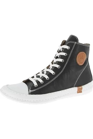 Andrea Conti Damen Stiefelette High Top Sneaker lässig mit Highlights 0025902, Größe:39 EU, Farbe: