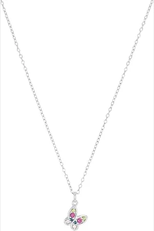QS by s.Oliver Halskette 925 Sterling Silber Mädchen Kinder Halsschmuck, mit Zirkonia synth., 37+3 cm, Silber, Kommt in Schmuck Geschenk Box, 2033912