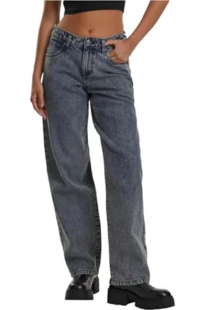 Urban classics Damen Jeans Ladies Mid Waist 90´s Jeans, lässige Jeanshose für Frauen, Weites Bein, Loose Fit