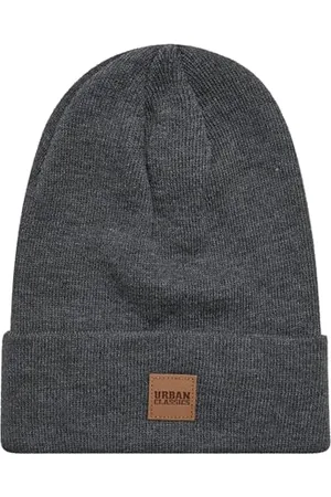 Urban classics Unisex Leatherpatch Long Beanie Strickm tze, , Einheitsgröße EU