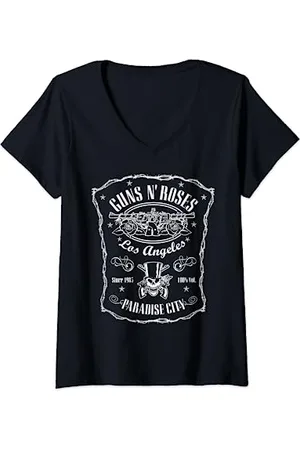 Guns N´Roses Offizielles Paradise Label T-Shirt mit V-Ausschnitt