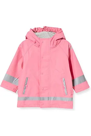 Sterntaler Regenjacke ungefüttert uni - Kinder Regenjacke wasserdicht - Mädchen Jacke mit verschweißten Nähten, Kapuze und reflektierenden Details - robuste Regenbekleidung - , Größe 86