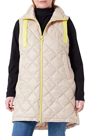 Gerry Weber Damen Steppweste mit farblichem Akzent ärmellos unifarben 44