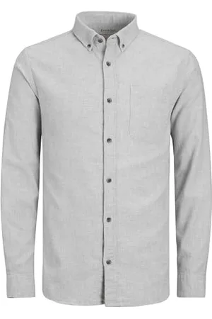 JACK & JONES Herren Jjeclassic Melange Shirt Ls Sn Hemd, ,XL