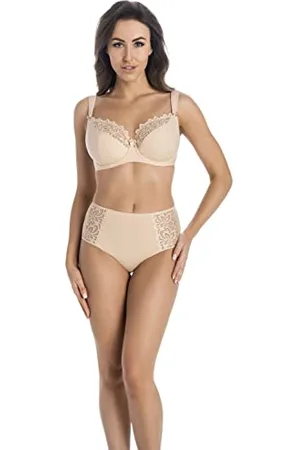 Teyli Slips Damen mit Spitzenbesatz - Damen Unterwäsche - Brasilianisch geschnittene Slip Damen (DE/NL/SE/PL, Alphanumerisch, L, Regular, Regular, )