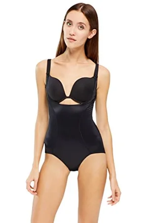 Maidenform Damen Formender Body ULTIMATE SLIMMER, Einfarbig, Gr. 38 (Herstellergröße: M), (BLACK BK)