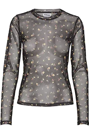Noisy May A/S Damen Nmjudith L/S Mesh Top Bg Noos Langarmshirt, , XL EU