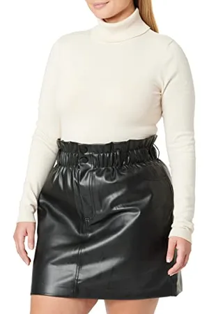 ONLY Damen Onlmaiya-miri Faux Leather Skrt Pnt Noos Rock, , S EU