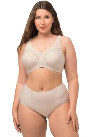 Ulla Popken Damen Entlastungs-BH, ohne Bügel, Strassanhänger, Cup C - G BRA, , 120D
