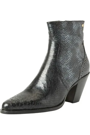 Fred de la Bretoniere Damen Blaire with Brogue Print Ankle Boot, Black, 39 EU