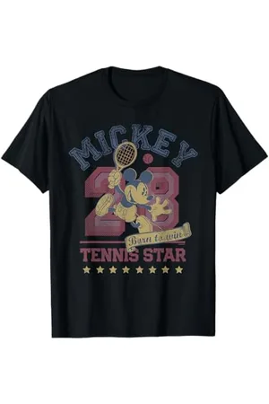 Disney Mickey Mouse Sports Tennis Star 28 Distressed T-Shirt