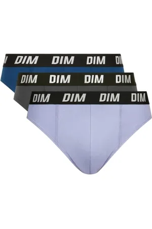Dim 3er Pack Active thermoregulierende Slip Sport Unterhose Herren, Blau/Lila, S