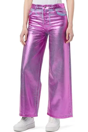 Koton Girls Wide Leg Jean - Button Closure Pocket Detail Cotton