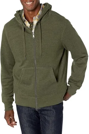 Amazon Herren Fleece-Kapuzenpulli mit durchgehendem Reißverschluss (erhältlich in den Größen Big & Tall), , L