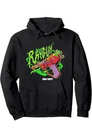 Call of Duty Raygun Zombie Green Neon Big Chest Retro Logo Pullover Hoodie