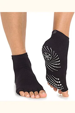 Gaiam Damen Toeless Griffige, zehenlose Yoga-Socken, , Einheitsgröße