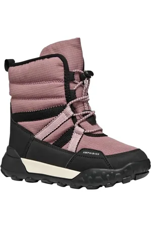 Geox J TREKKYUP Girl B AB Snow Boot, Antique Rose/Black, 38 EU
