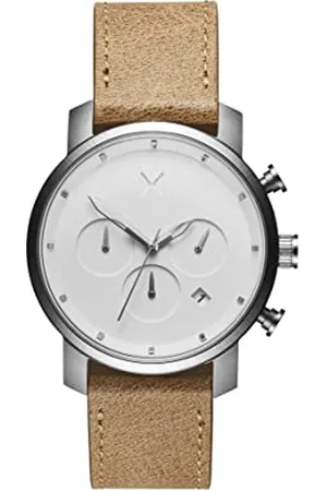 MVMT Analog Quarzuhr für Herren mit Beiges Lederarmband - D-MC02-WT