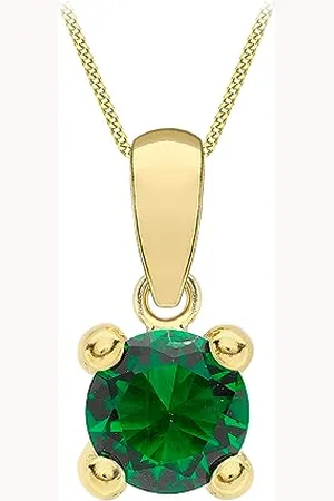 Amazon Halskette mit Anhänger aus 9-karätigem Gold, Geburtsstein für Mai (ehemals Amazon Collection)
