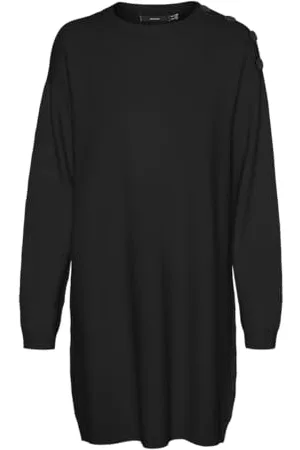 VERO MODA VMSABA LS O-Neck Button Dress GA NOOS