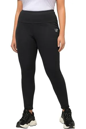 Ulla Popken Damen Leggings, Webfellfutter, extrawarm, High Waist, , 50/52