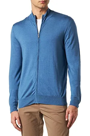 Hackett Herren GMD Merino Silk Fzip Pullover, , 3XL