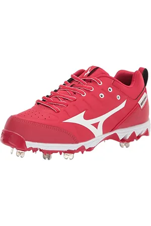 Mizuno Damen 320638.1000.11.0900 9-Spike Swift 7 Low Softball-Stollen aus Metall, Rot-Weiß